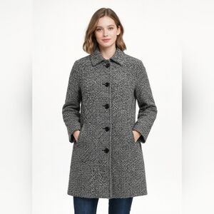 Vintage Covington Brown White Tweed Coat